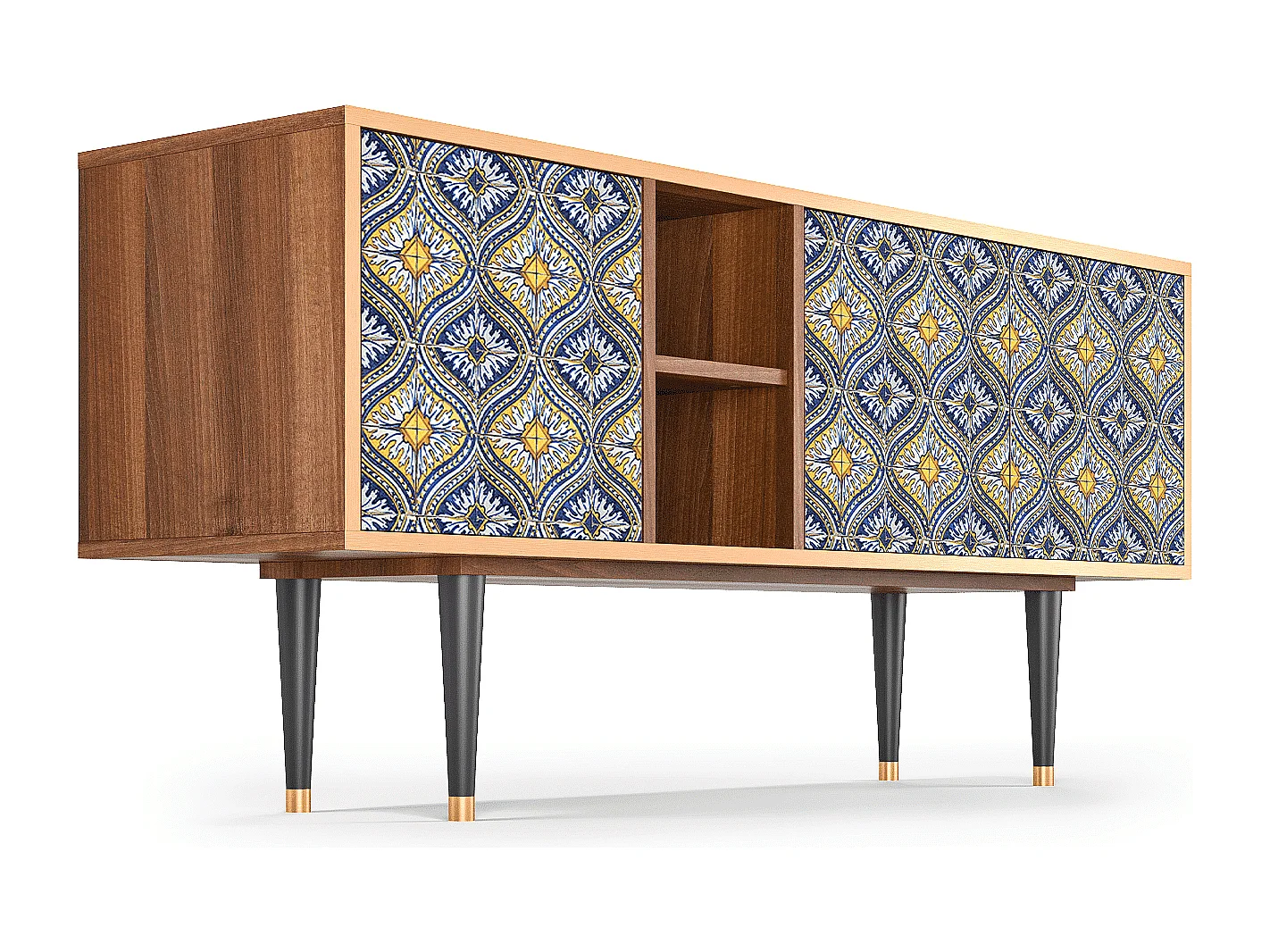 TV-meubel - 150х69х41 cm - T5 - Illusory Pattern, Walnoot