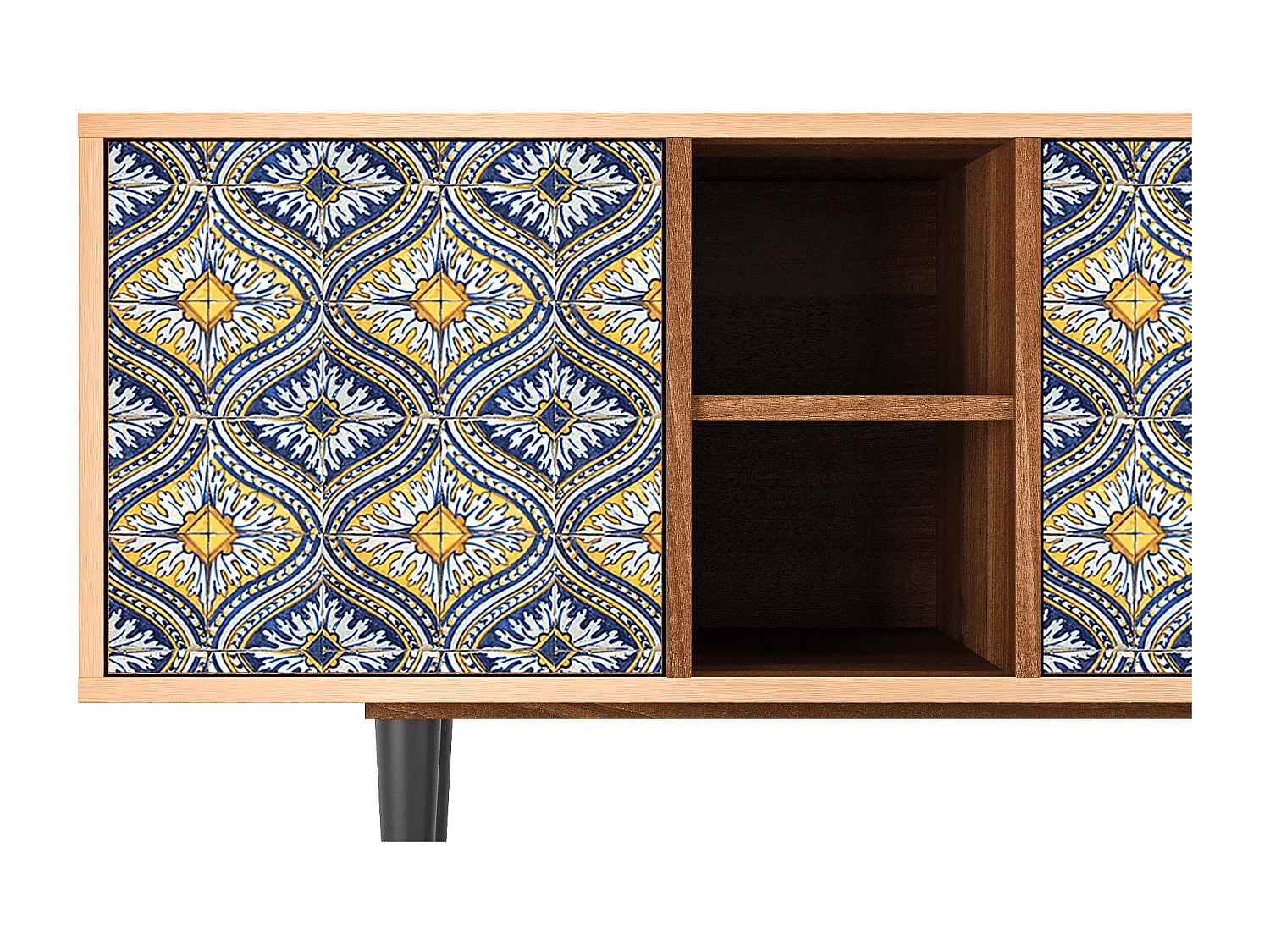 Mobile TV - 150х69х41 cm - T5 - Illusory Pattern, Noce