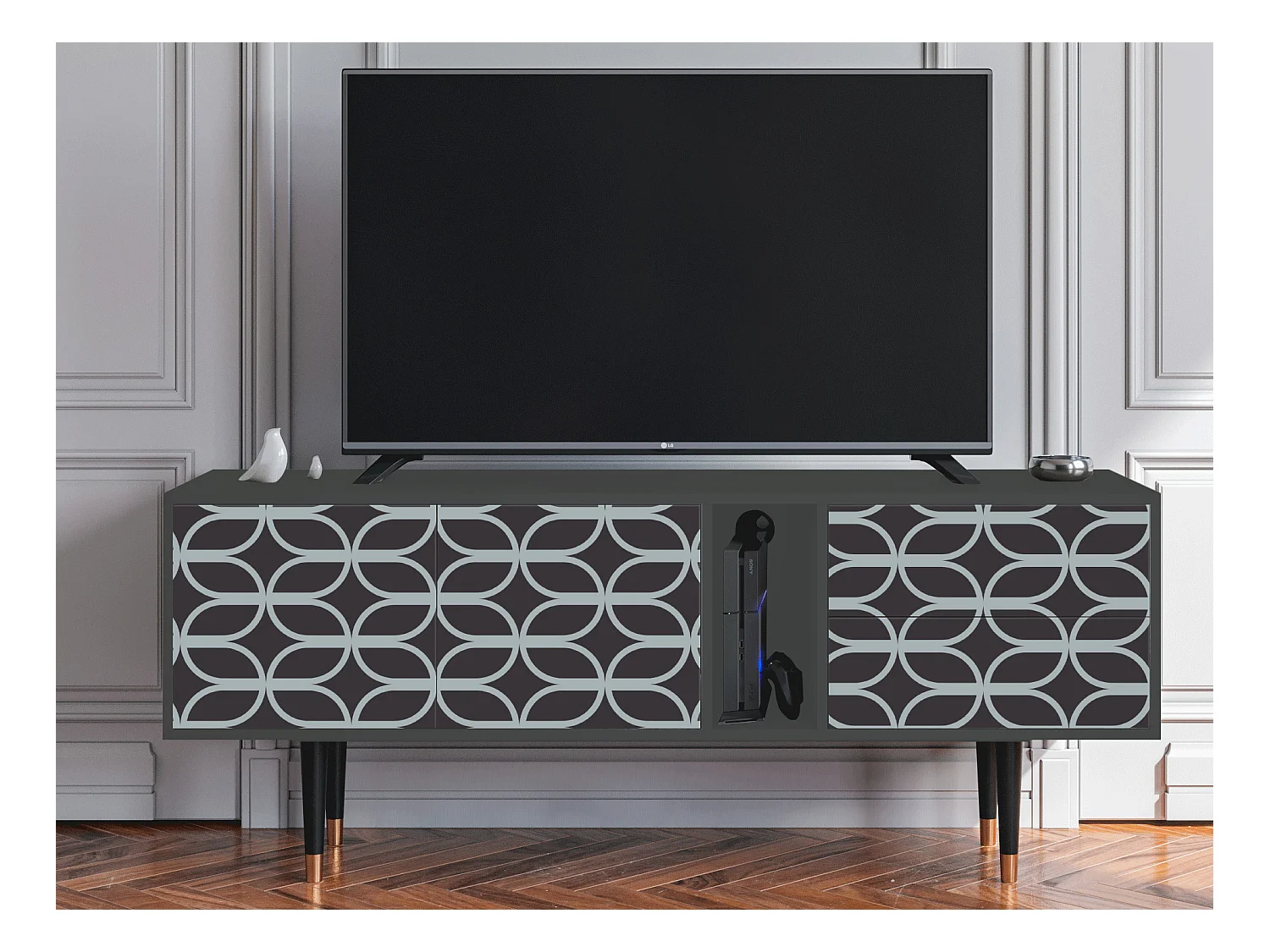 TV-Möbel - 170х69х48 cm - T1 - Braided Blue, Anthrazit