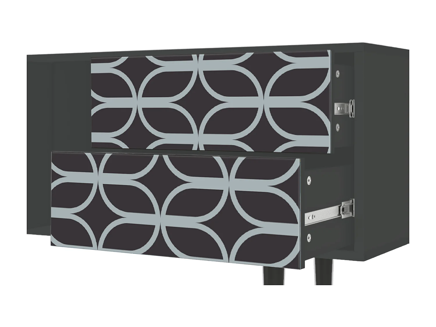 Meuble TV - 170х69х48 cm - T1 - Braided Blue, Anthracite