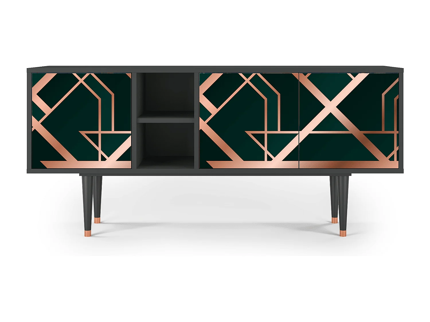 Meuble TV - 150х69х41 cm - T5 - Emerald Gatsby, Anthracite