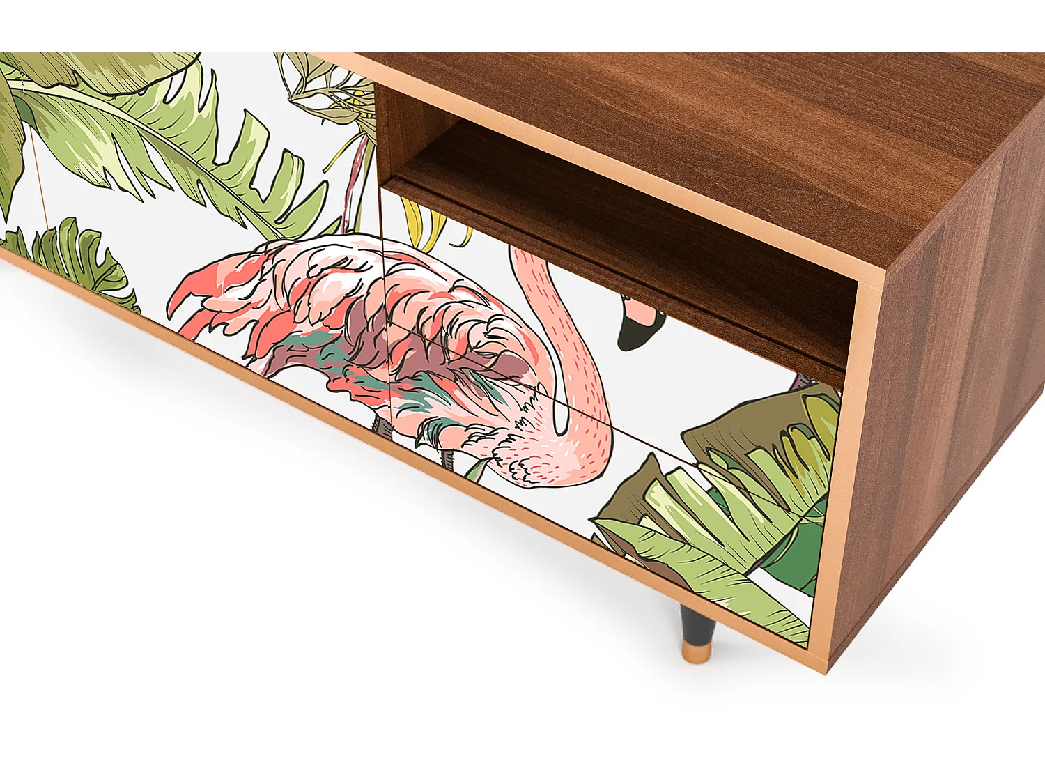 TV-Möbel - 125х56х41 cm - T7 - Sweet Flamingo, Walnuss