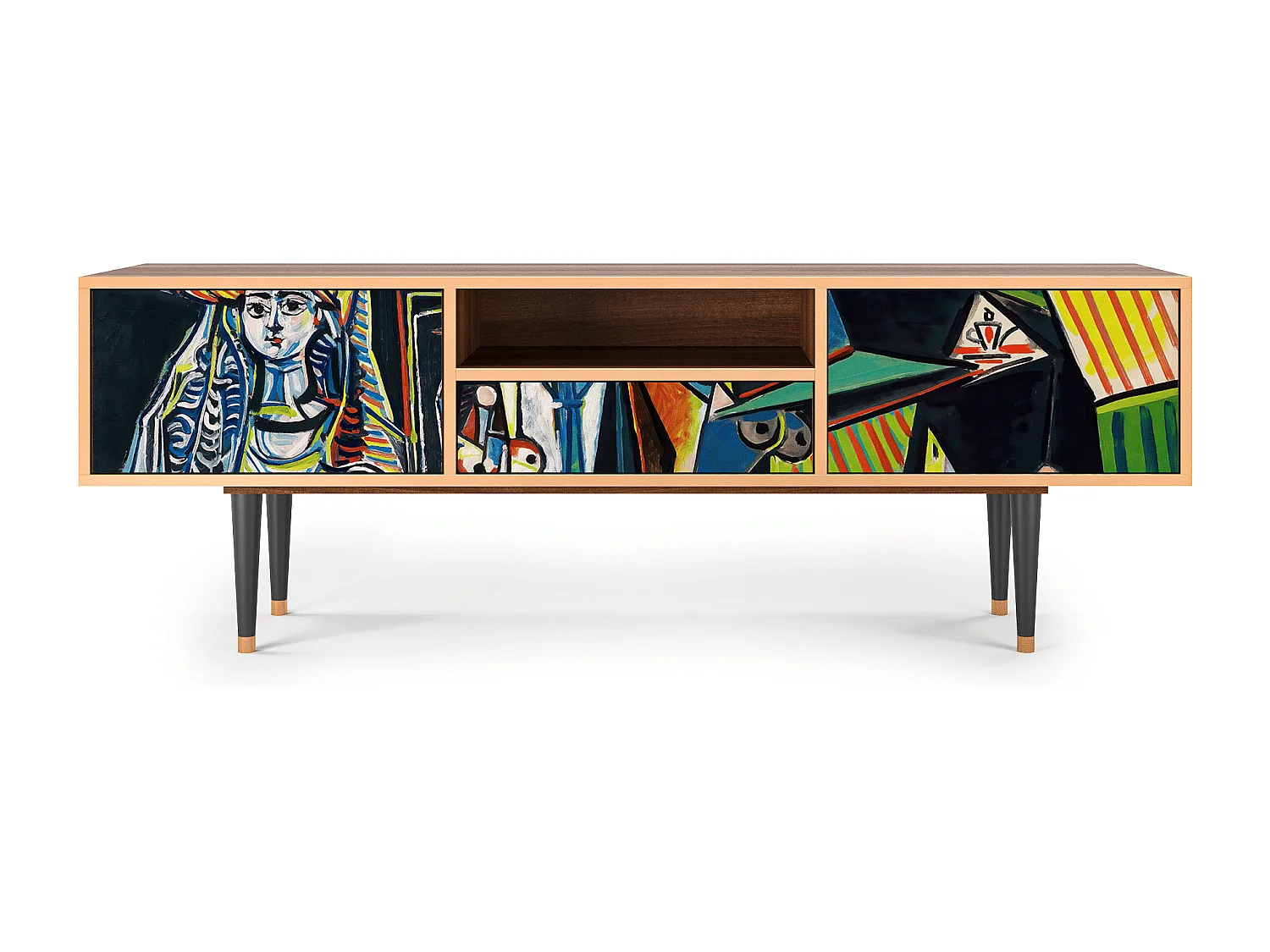 Szafka RTV - 170х59х41 cm - T6 - Women of Algiers, Orzech