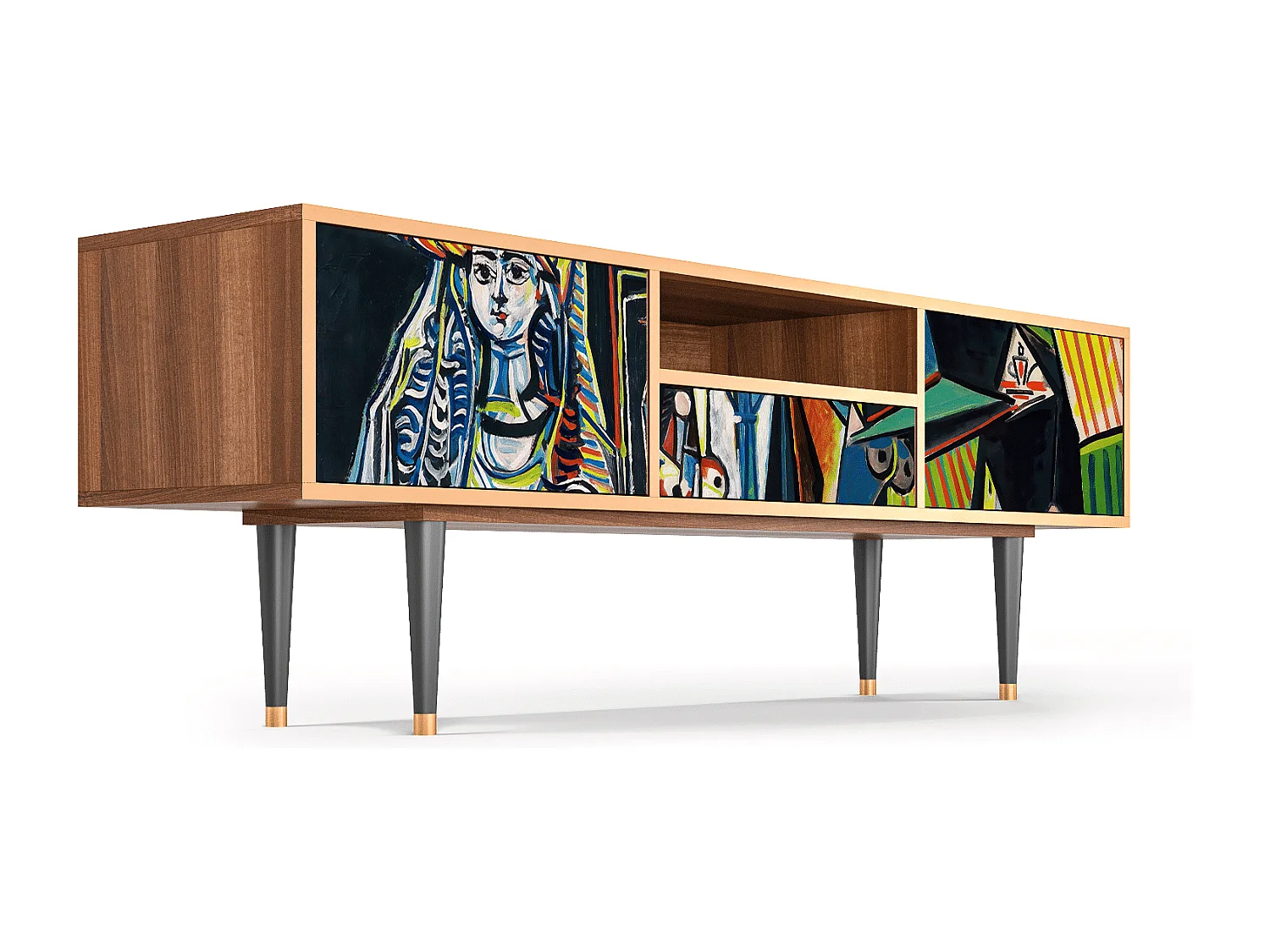 Szafka RTV - 170х59х41 cm - T6 - Women of Algiers, Orzech