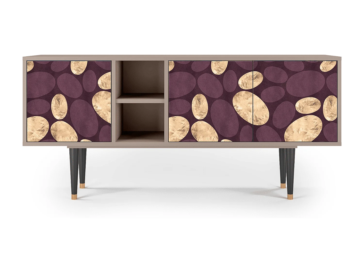 Szafka RTV - 150х69х41 cm - T5 - Fine Wine, Latte