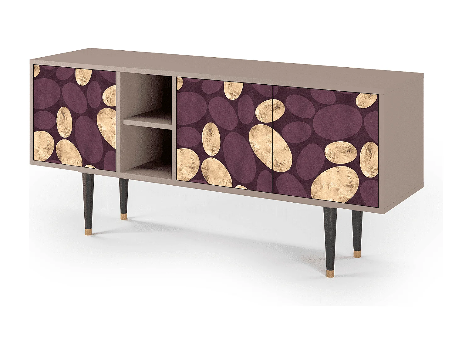 Szafka RTV - 150х69х41 cm - T5 - Fine Wine, Latte