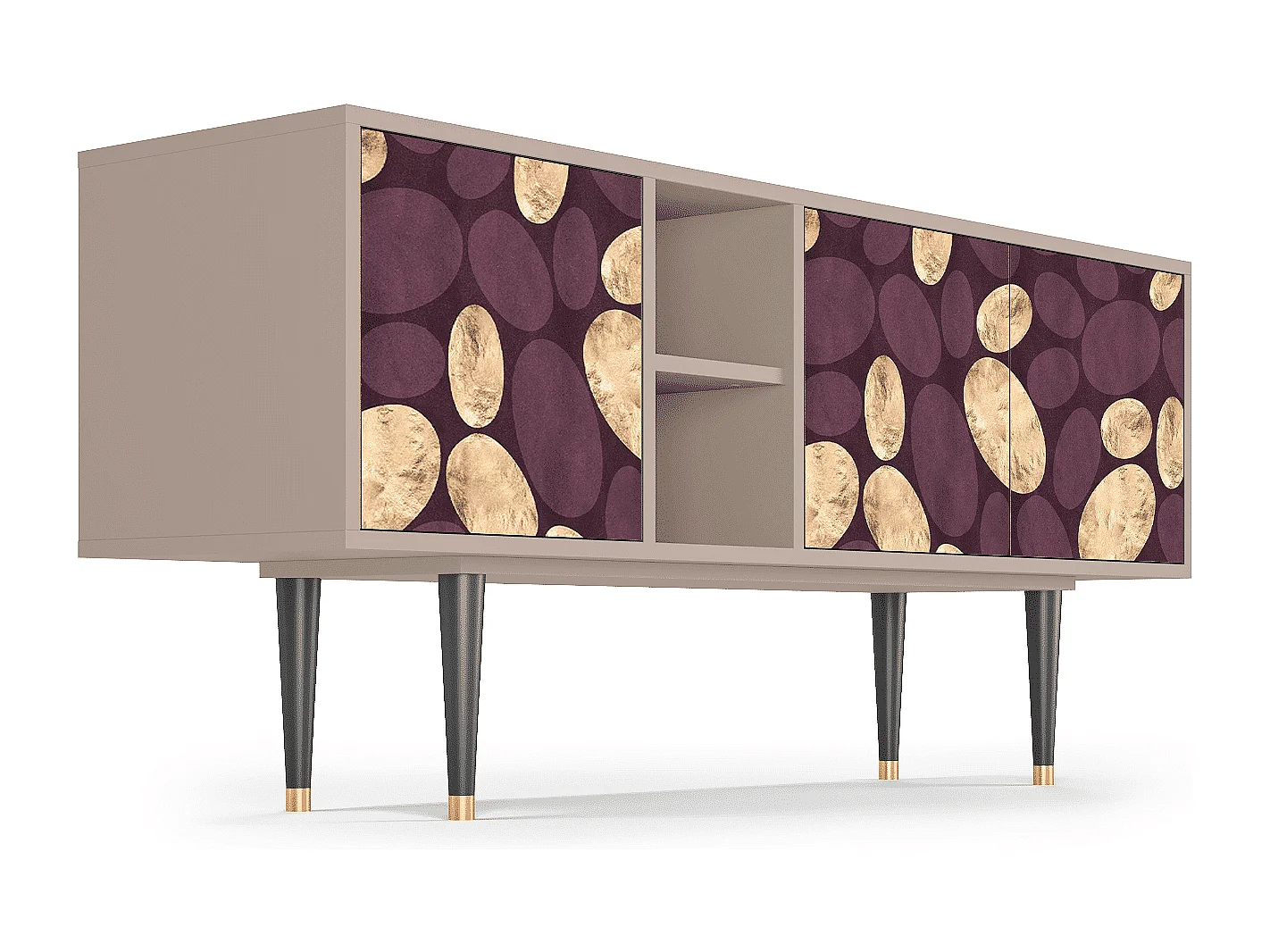 Szafka RTV - 150х69х41 cm - T5 - Fine Wine, Latte