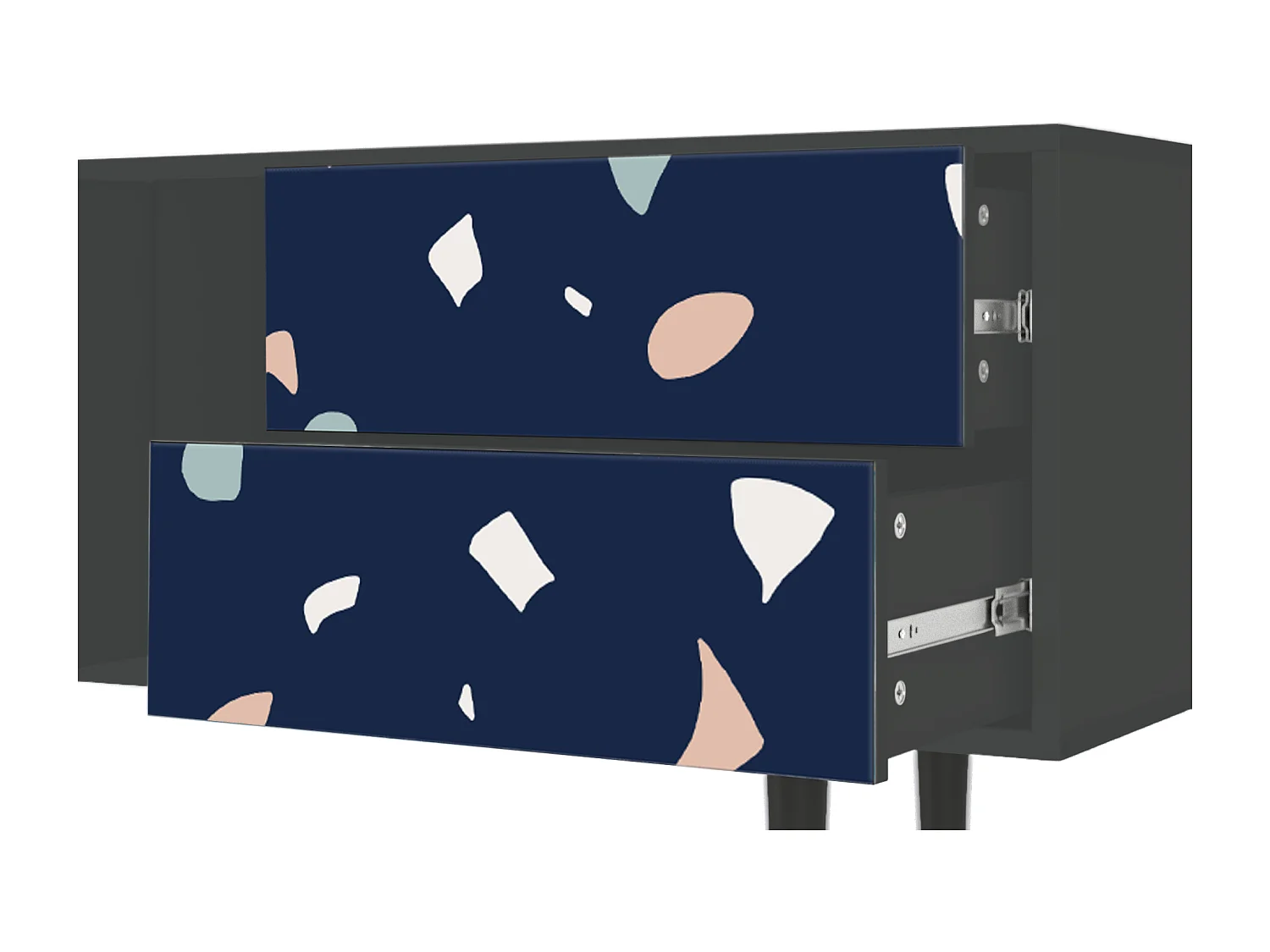 Szafka RTV - 170х69х48 cm - T1 - Space Satellites, Antracyt