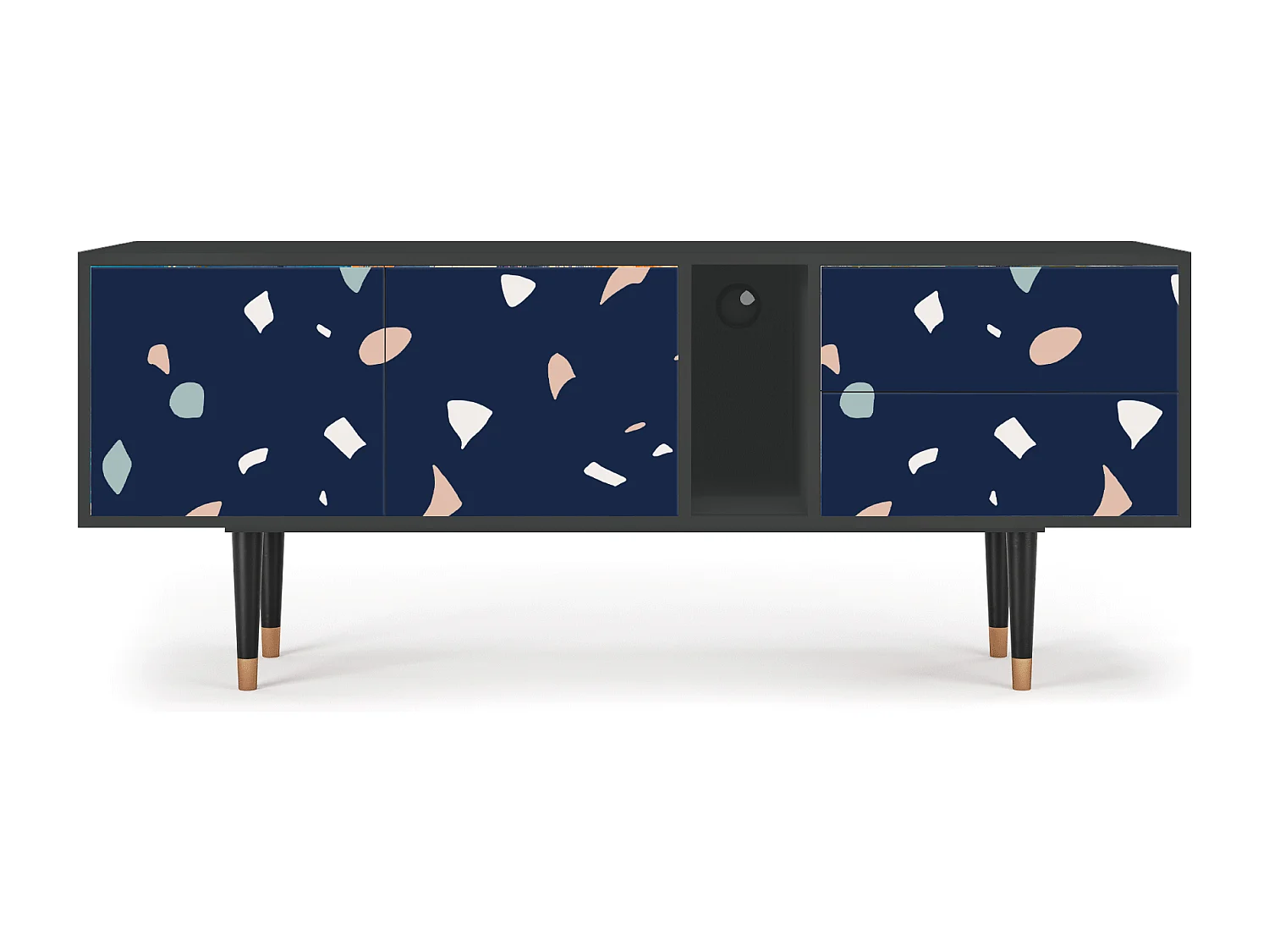 Szafka RTV - 170х69х48 cm - T1 - Space Satellites, Antracyt