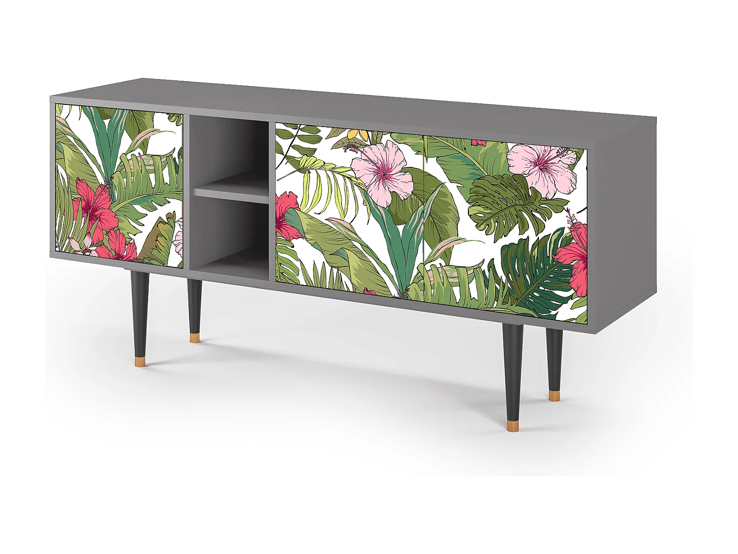 Mobile TV - 150х69х41 cm - T5 - Verdant Tropics, Grigio