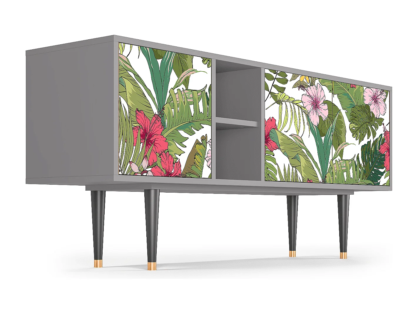 Mobile TV - 150х69х41 cm - T5 - Verdant Tropics, Grigio