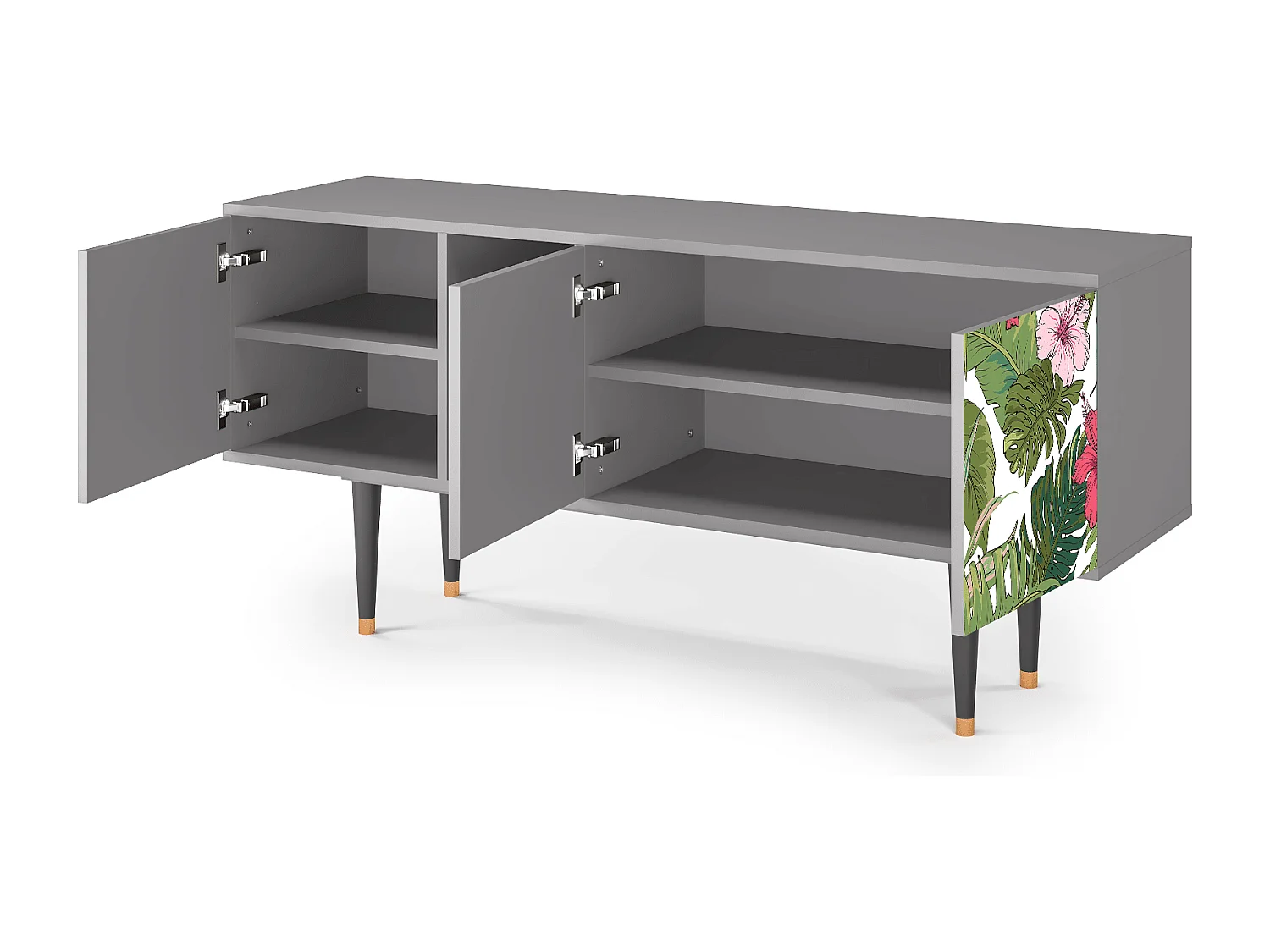 Mobile TV - 150х69х41 cm - T5 - Verdant Tropics, Grigio