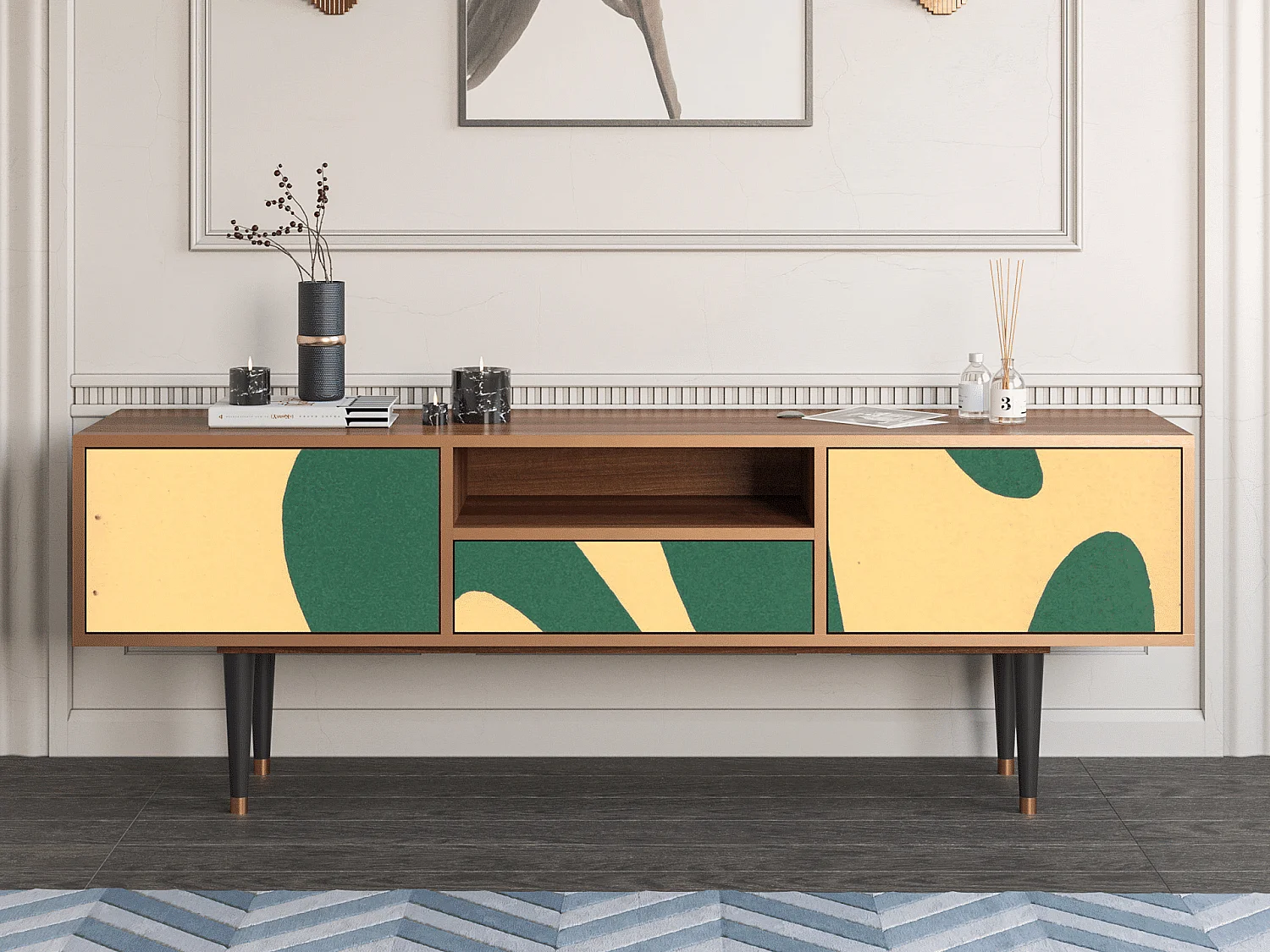 Meuble TV - 170х59х41 cm - T6 - Constellations by Arp, Noyer