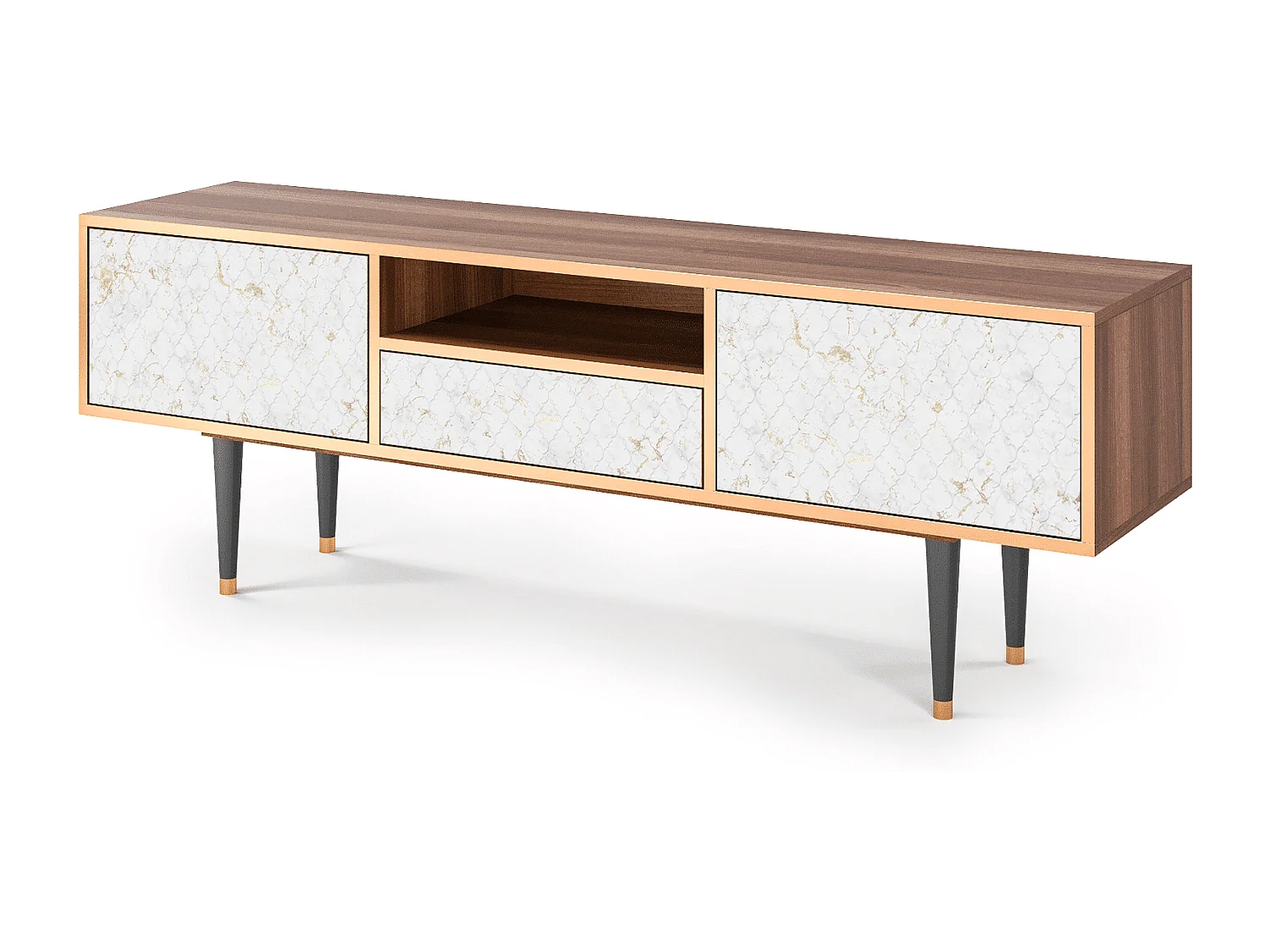 Mueble de TV - 170х59х41 cm - T6 - Sweet Cotton, Nogueira