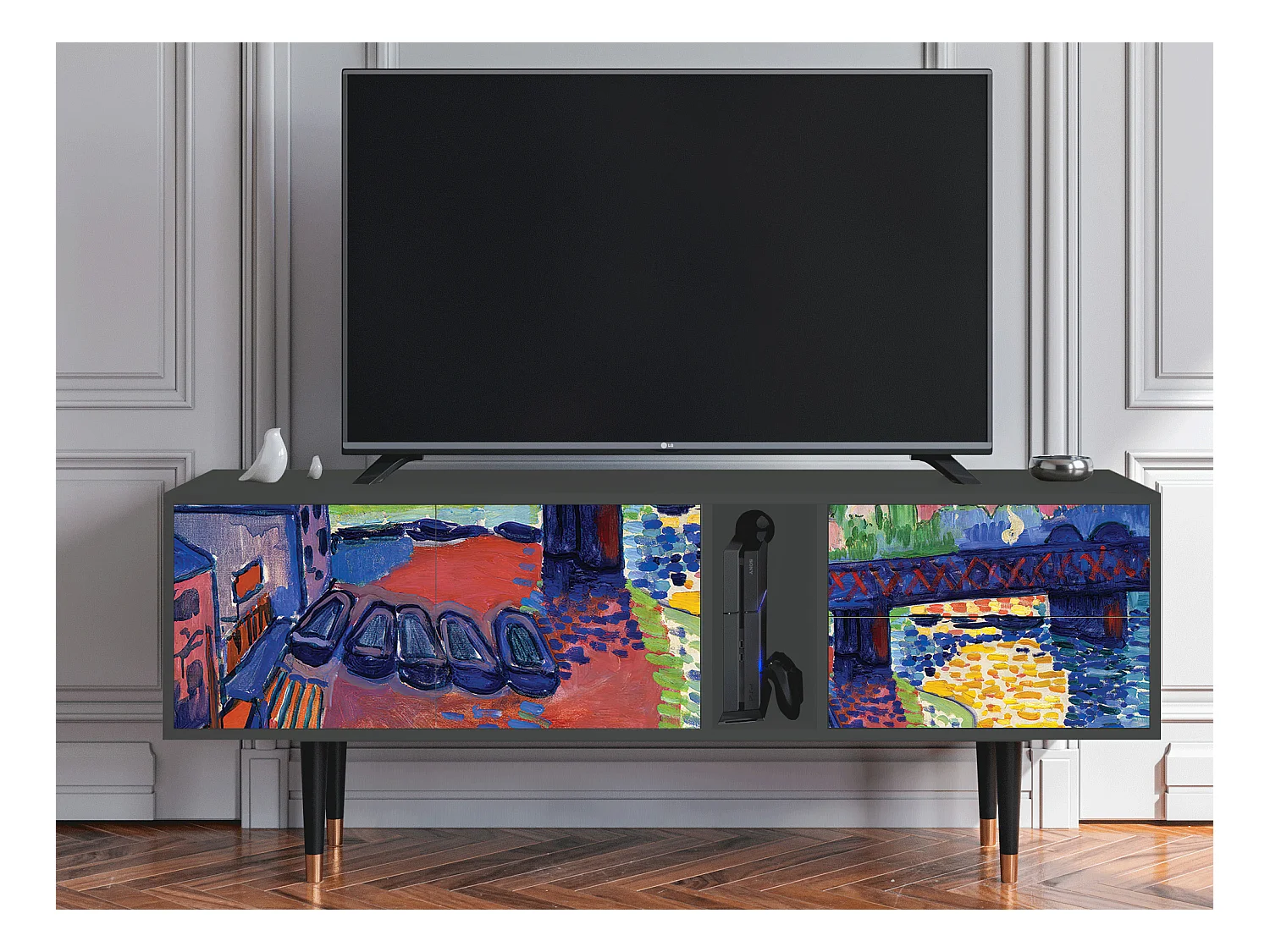 Meuble TV - 170х69х48 cm - T1 - Charing Cross Bridge, Anthracite