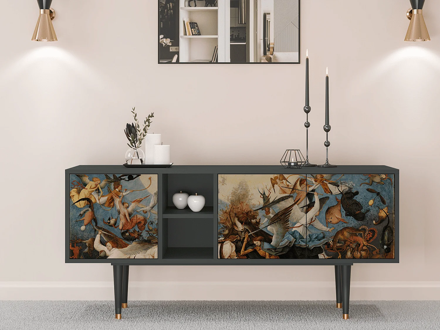 Meuble TV - 150х69х41 cm - T5 - The Fall, Anthracite