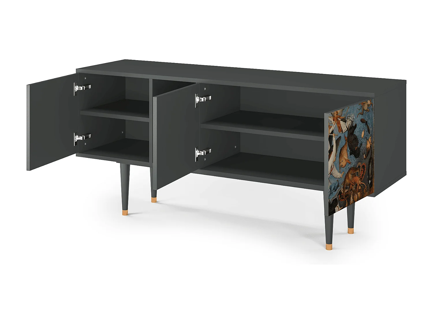 Meuble TV - 150х69х41 cm - T5 - The Fall, Anthracite