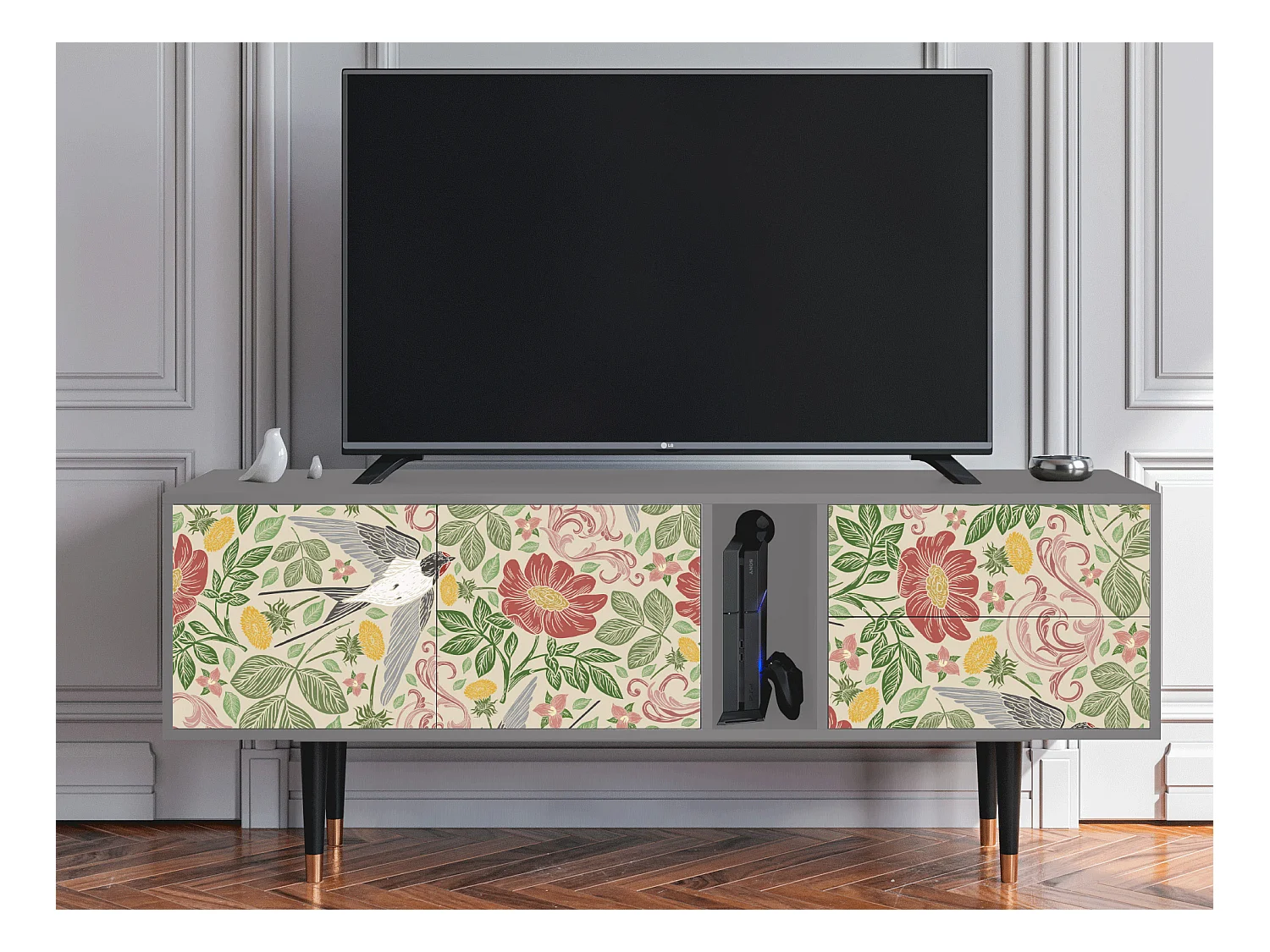 Meuble TV - 170х69х48 cm - T1 - Spring Swallow, Gris
