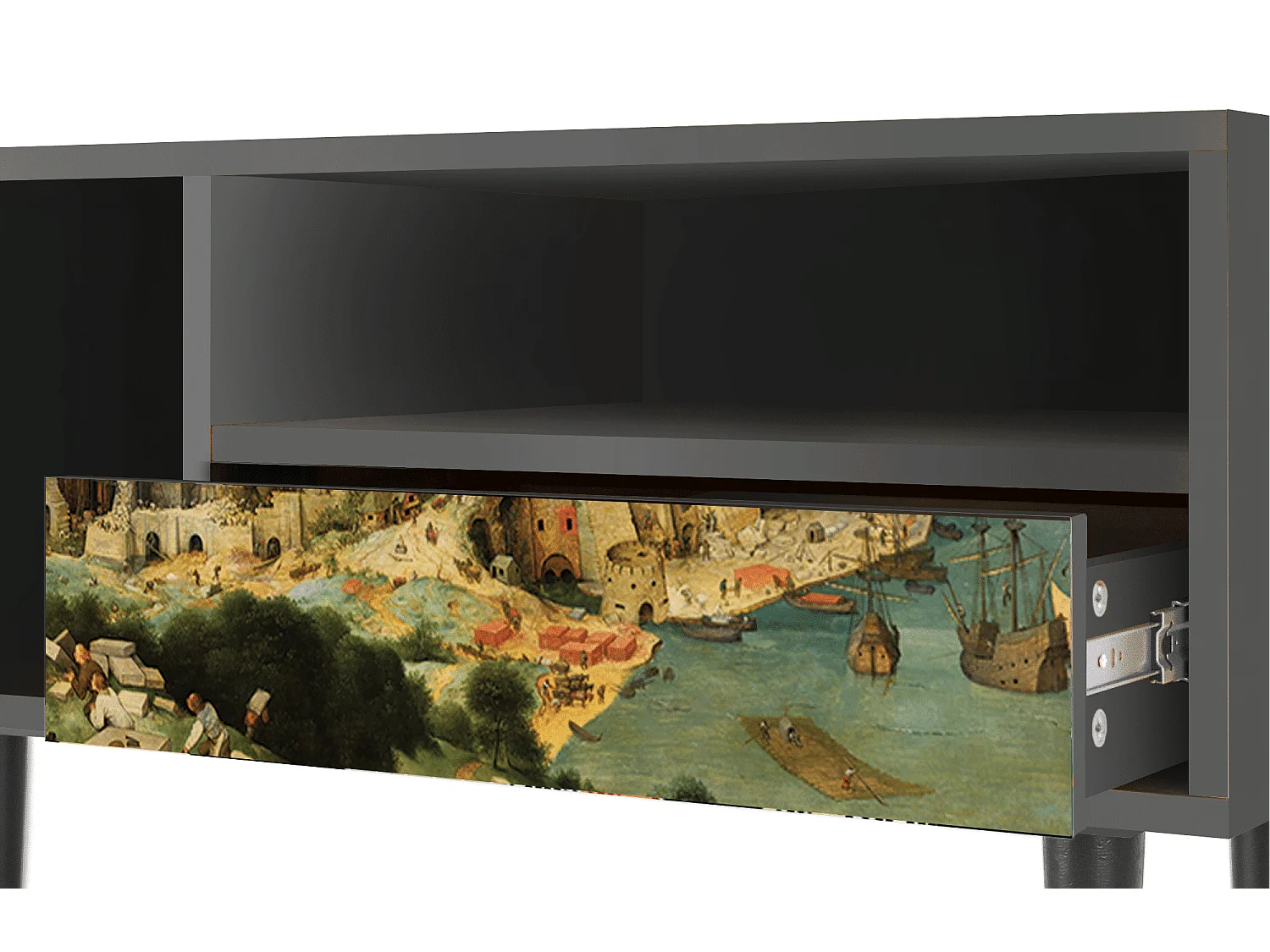 TV-Möbel - 115х59х48 cm - T3 - Elder The Tower, Anthrazit