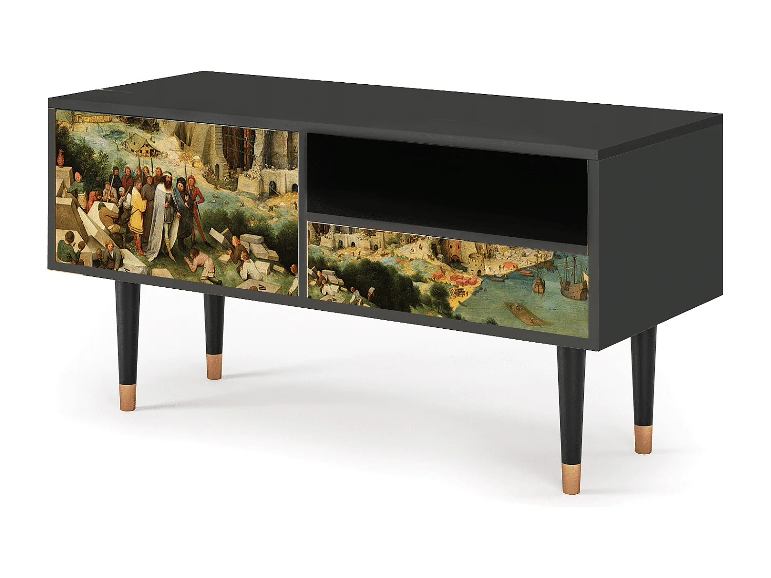 Meuble TV - 115х59х48 cm - T3 - Elder The Tower, Anthracite