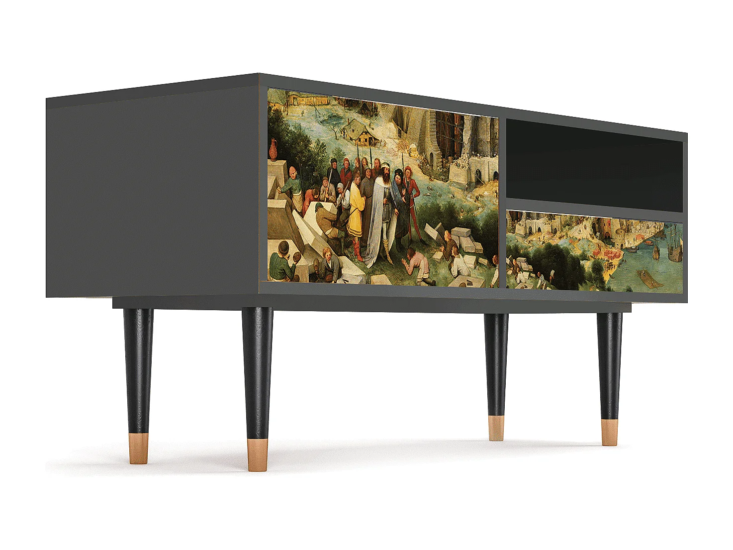 Meuble TV - 115х59х48 cm - T3 - Elder The Tower, Anthracite