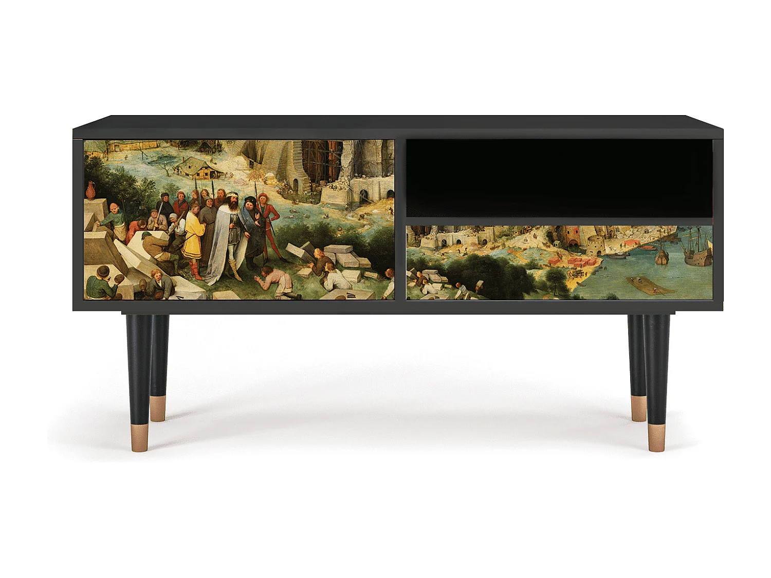 TV-meubel - 115х59х48 cm - T3 - Elder The Tower, Antraciet