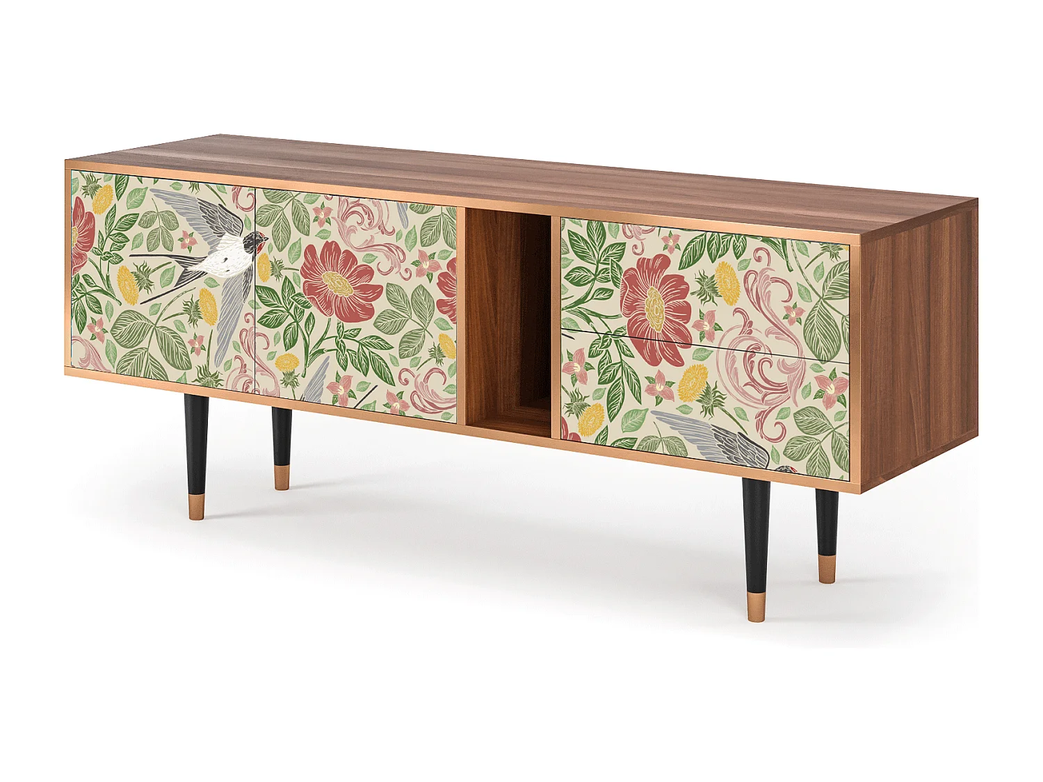 TV-Möbel - 170х69х48 cm - T1 - Spring Swallow, Walnuss