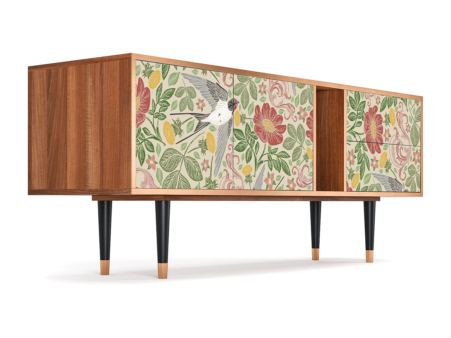 TV-Möbel - 170х69х48 cm - T1 - Spring Swallow, Walnuss