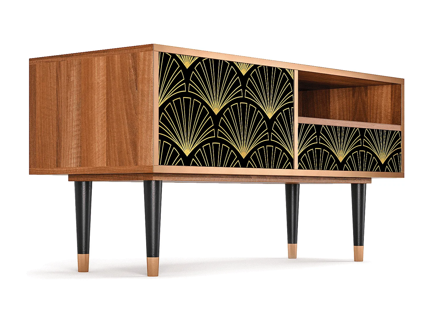 Mueble de TV - 115х59х48 cm - T3 - Bird of Juno, Nogal