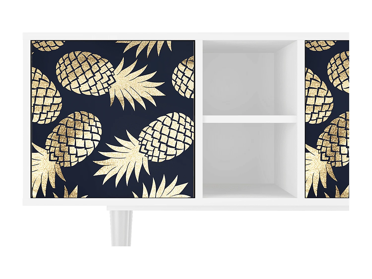 TV-Möbel - 150х69х41 cm - T5 - Sunny Pineaple, Weiß