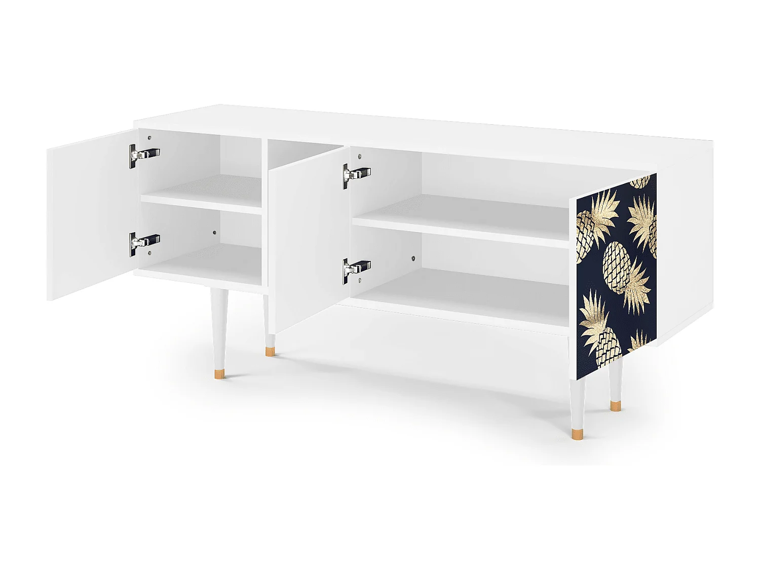 TV-Möbel - 150х69х41 cm - T5 - Sunny Pineaple, Weiß