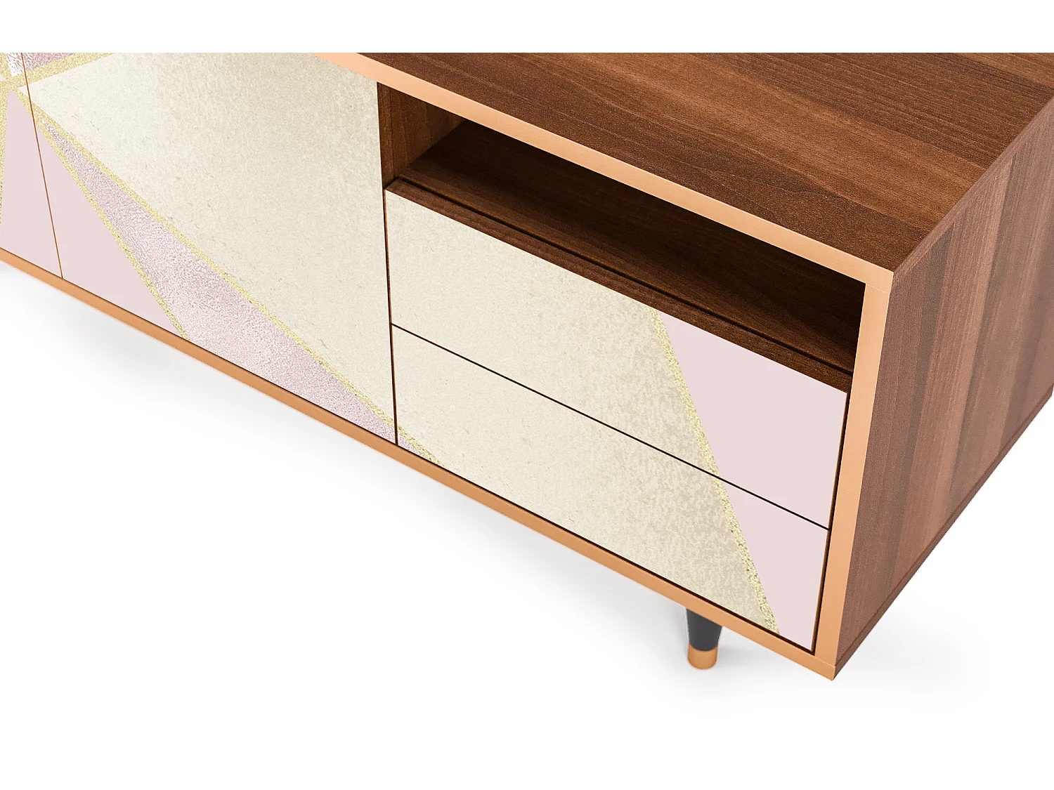 Meuble TV - 125х56х41 cm - T7 - Cosmopolitan Diva, Noyer