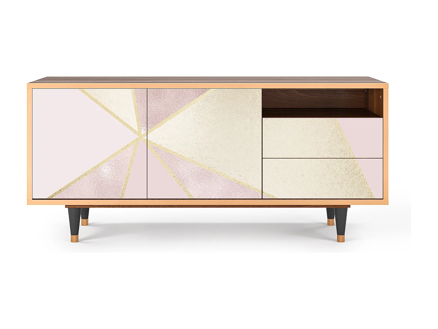 Meuble TV - 125х56х41 cm - T7 - Cosmopolitan Diva, Noyer