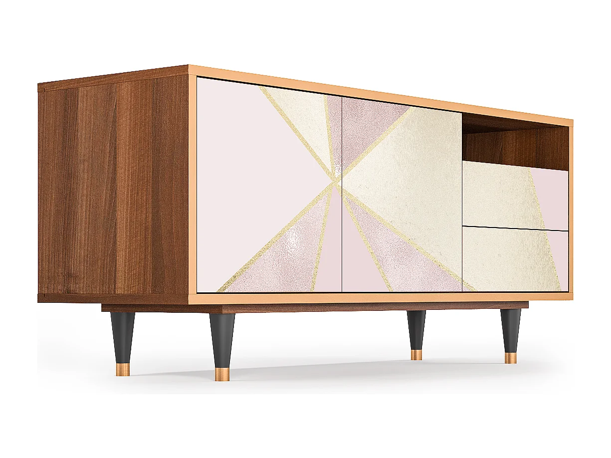 Meuble TV - 125х56х41 cm - T7 - Cosmopolitan Diva, Noyer