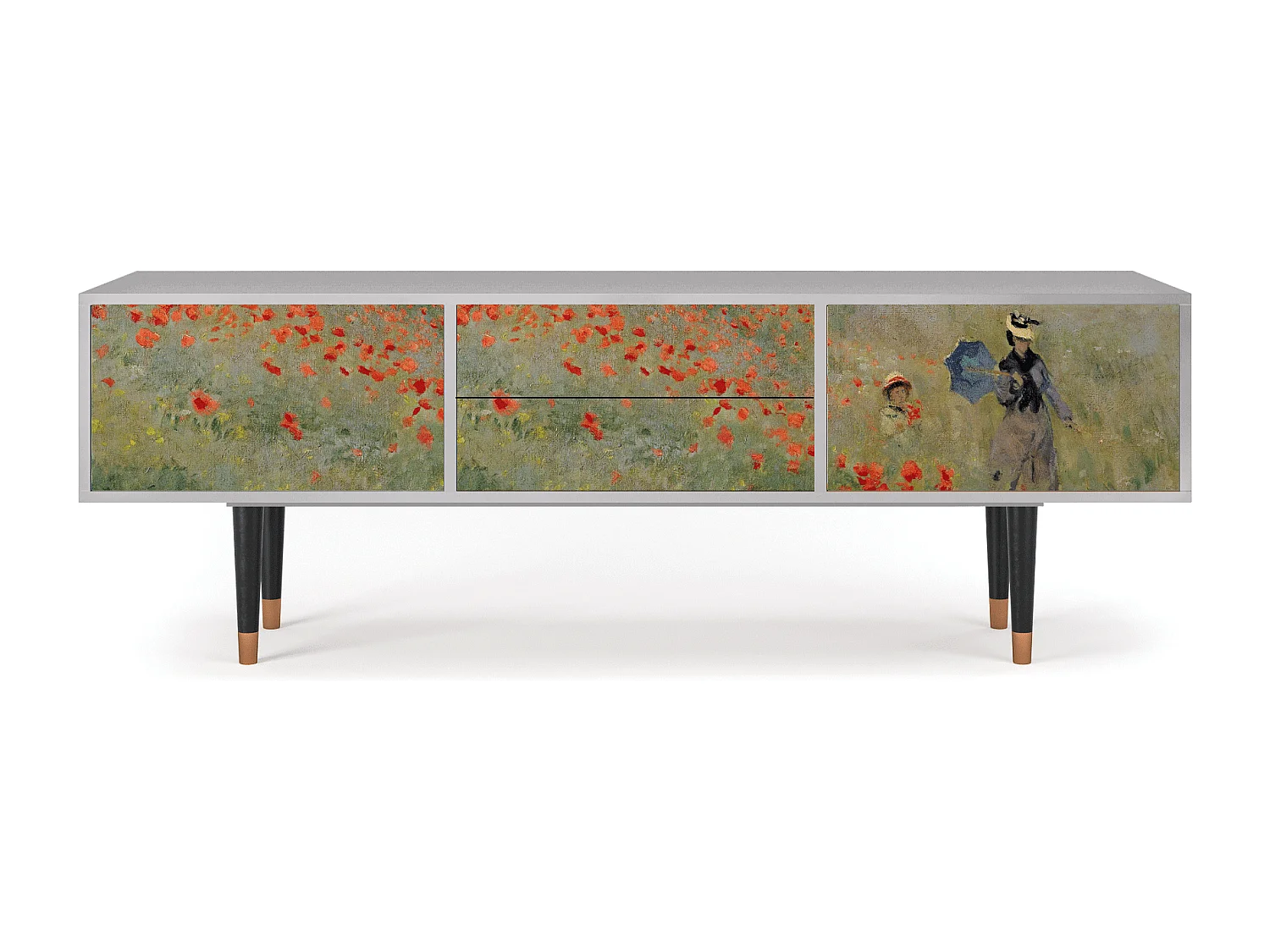 TV-Möbel - 170х59х48 cm - T4 - The Poppy Field   , Grau