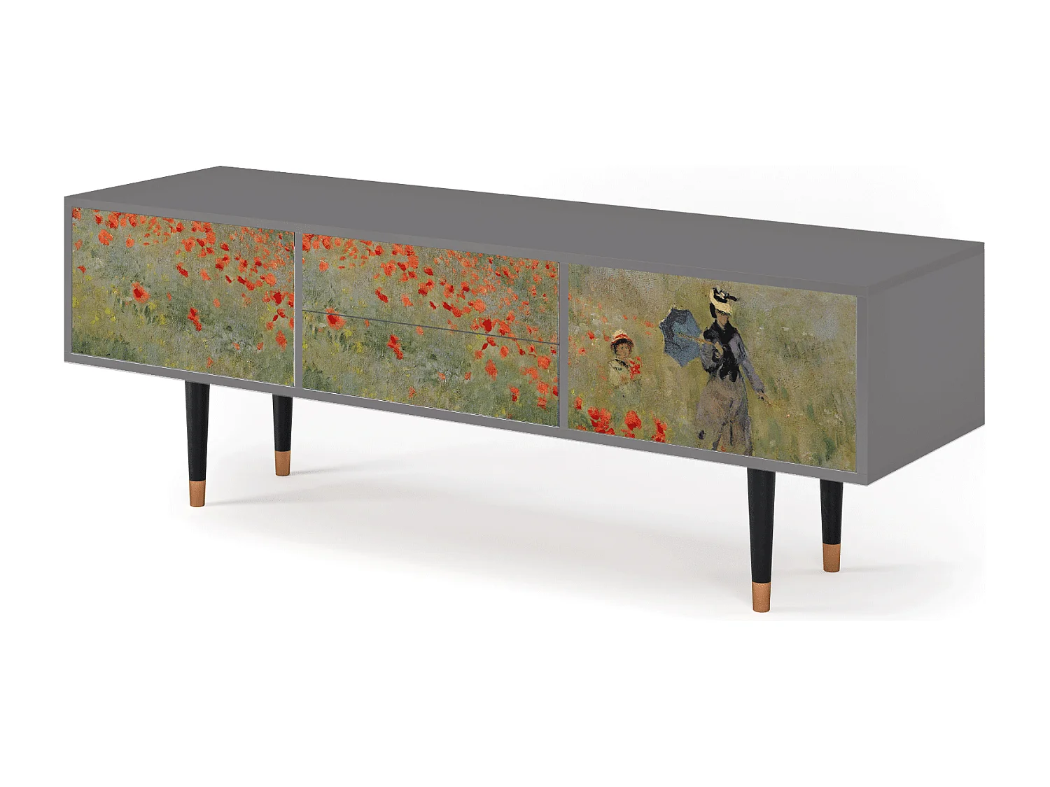 TV-Möbel - 170х59х48 cm - T4 - The Poppy Field   , Grau