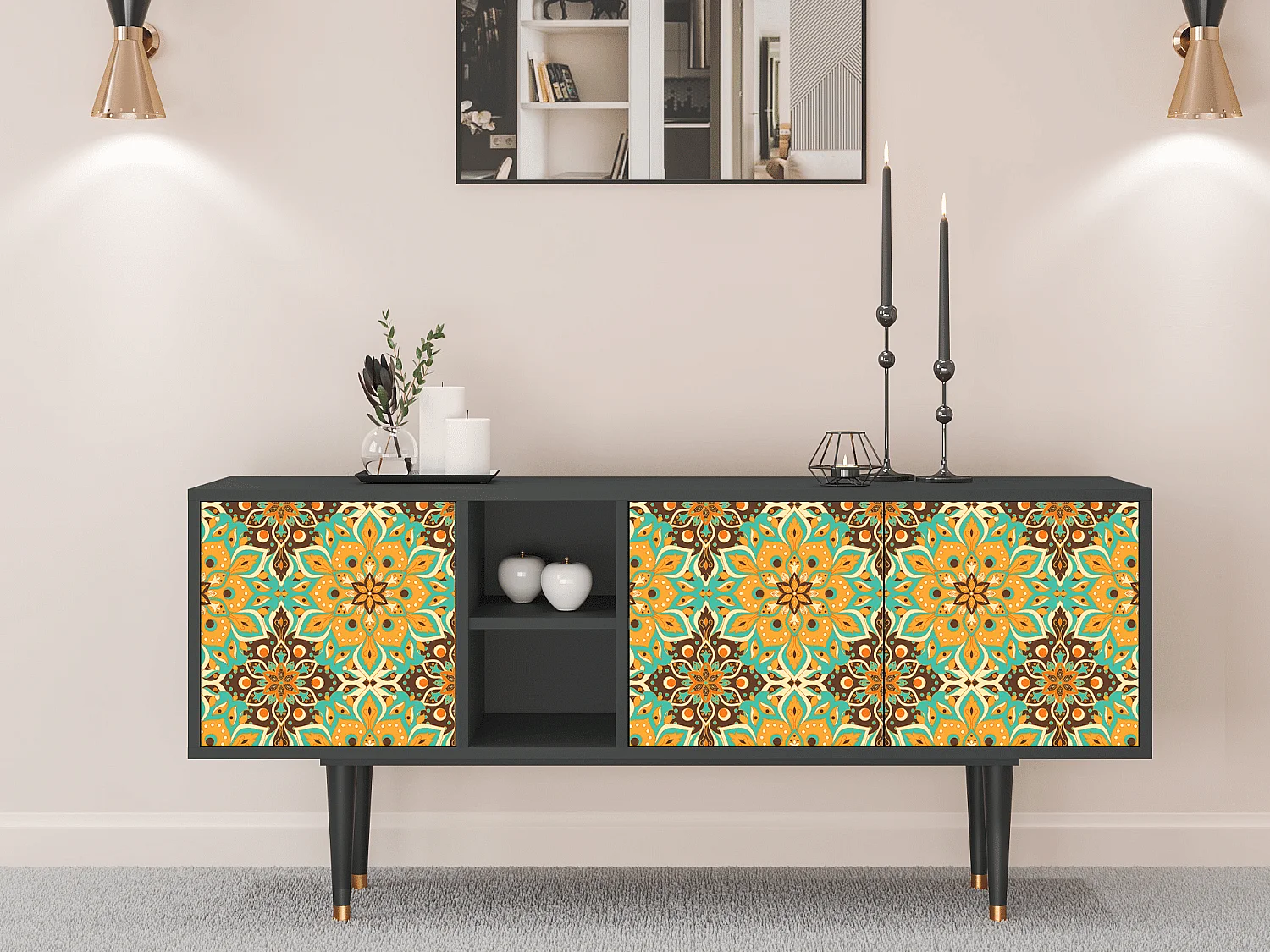 Meuble TV - 150х69х41 cm - T5 - Indian Spices, Anthracite