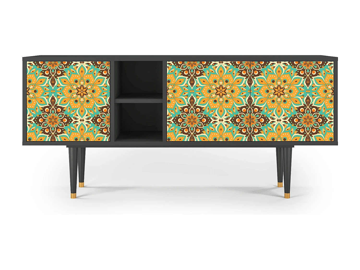 Mueble de TV - 150х69х41 cm - T5 - Indian Spices, Antracita