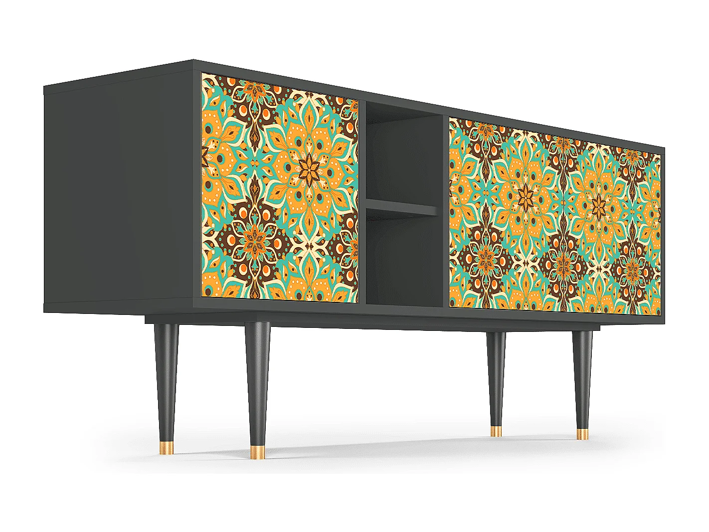 Mueble de TV - 150х69х41 cm - T5 - Indian Spices, Antracita