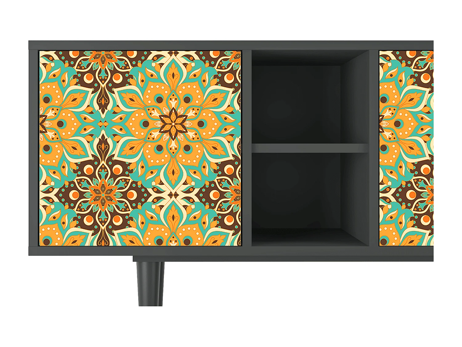 Mueble de TV - 150х69х41 cm - T5 - Indian Spices, Antracita