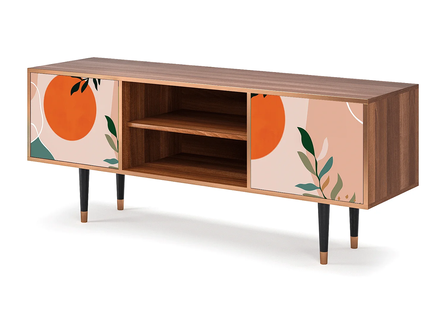 TV-Möbel - 170х69х48 cm - T2 - Artwork, Walnuss