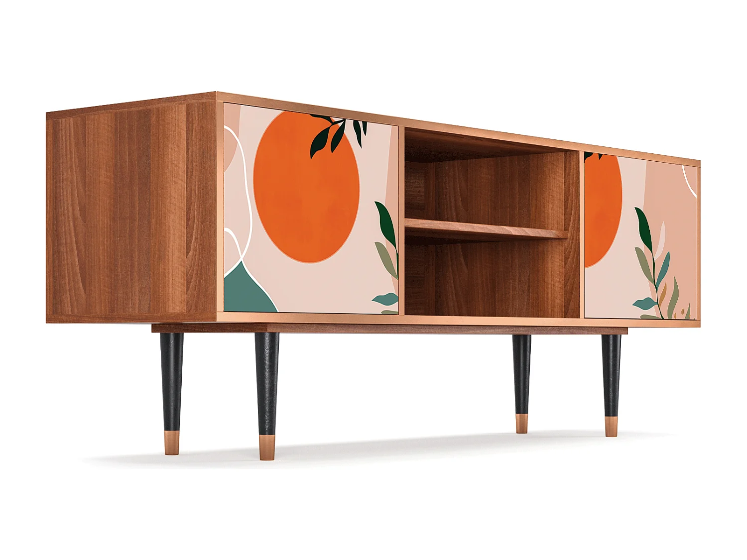 TV-Möbel - 170х69х48 cm - T2 - Artwork, Walnuss