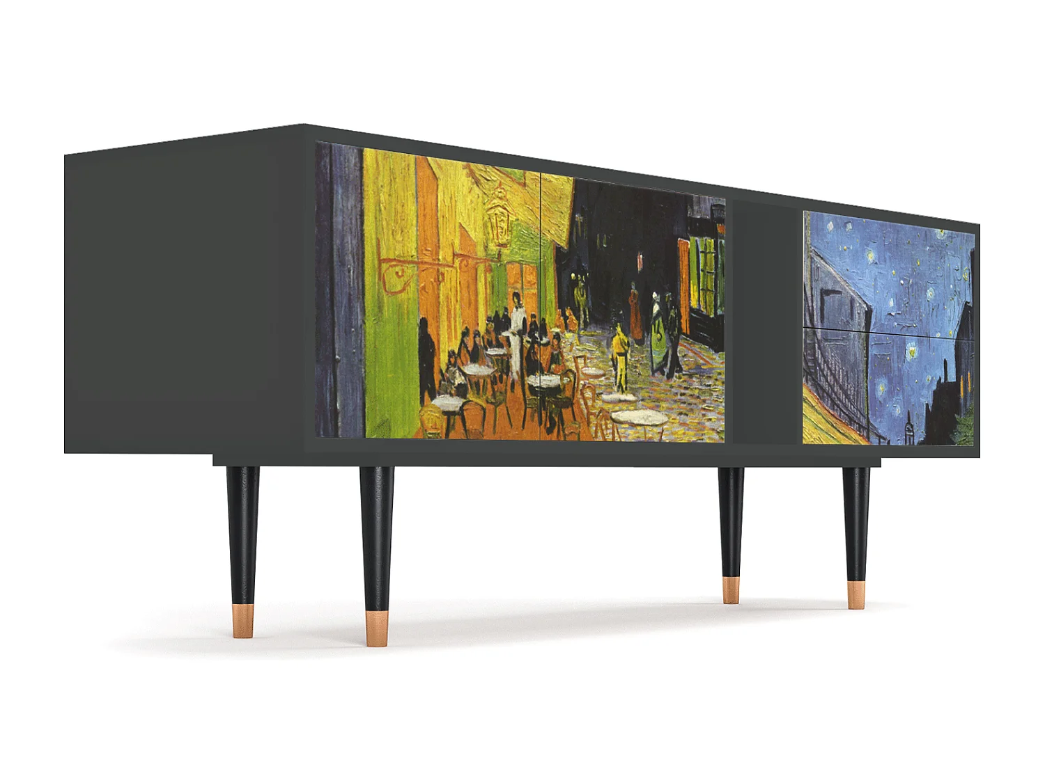 TV-Möbel - 170х69х48 cm - T1 - Café Terrace at Night, Anthrazit