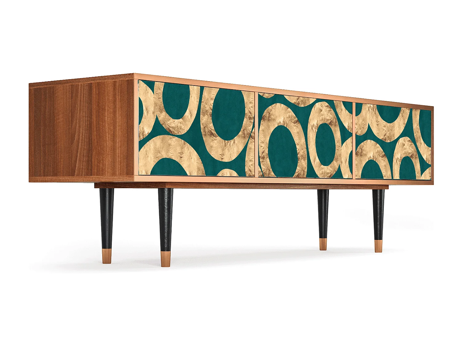 Szafka RTV - 170х59х48 cm - T4 - Zircon Sphere, Orzech