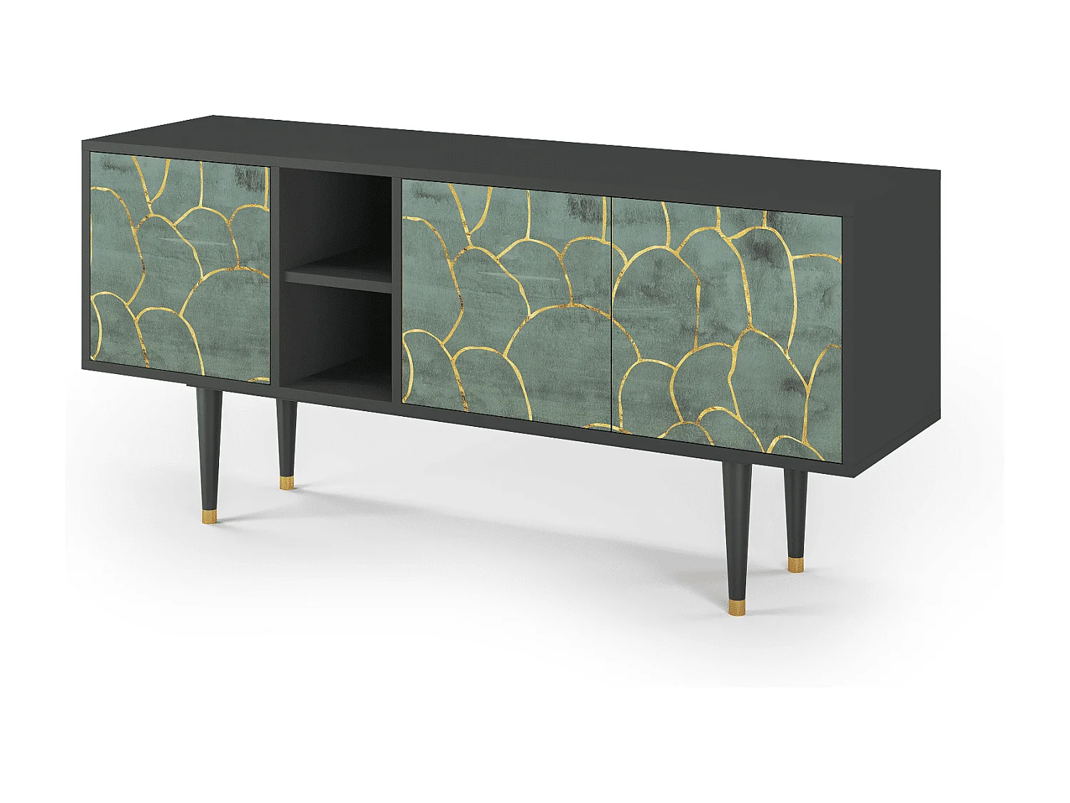 TV-Möbel - 150х69х41 cm - T5 - Magnificent Water Lily, Anthrazit