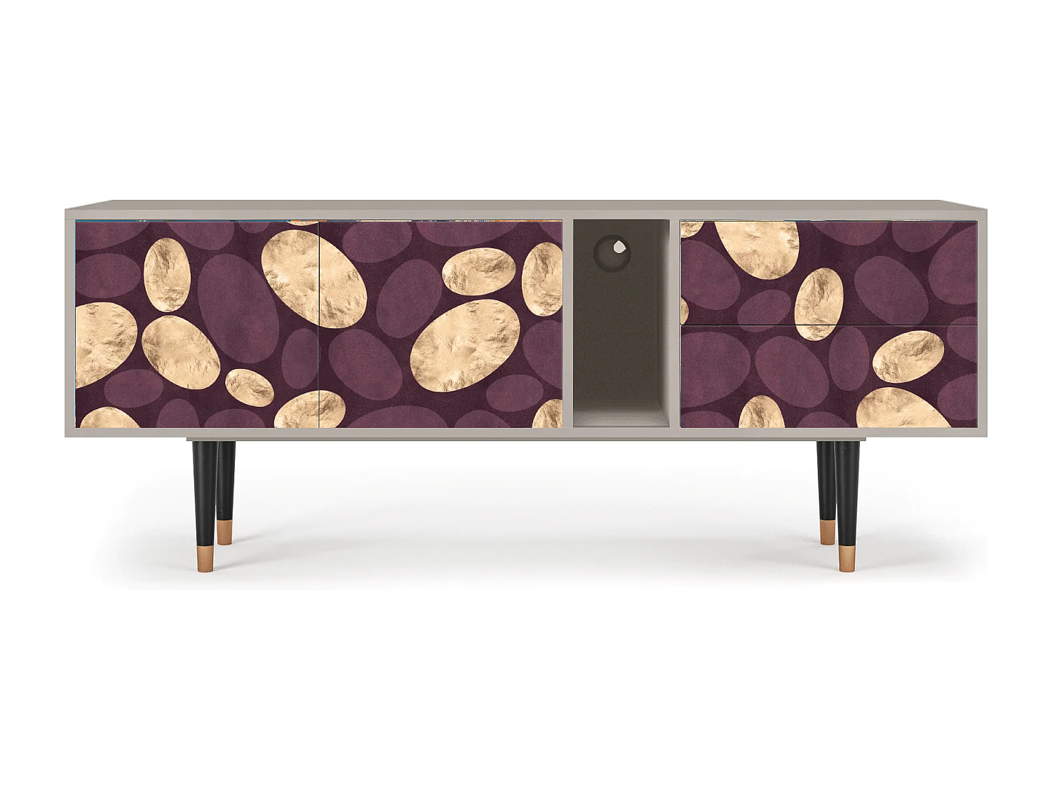 Szafka RTV - 170х69х48 cm - T1 - Fine Wine, Piaskowy