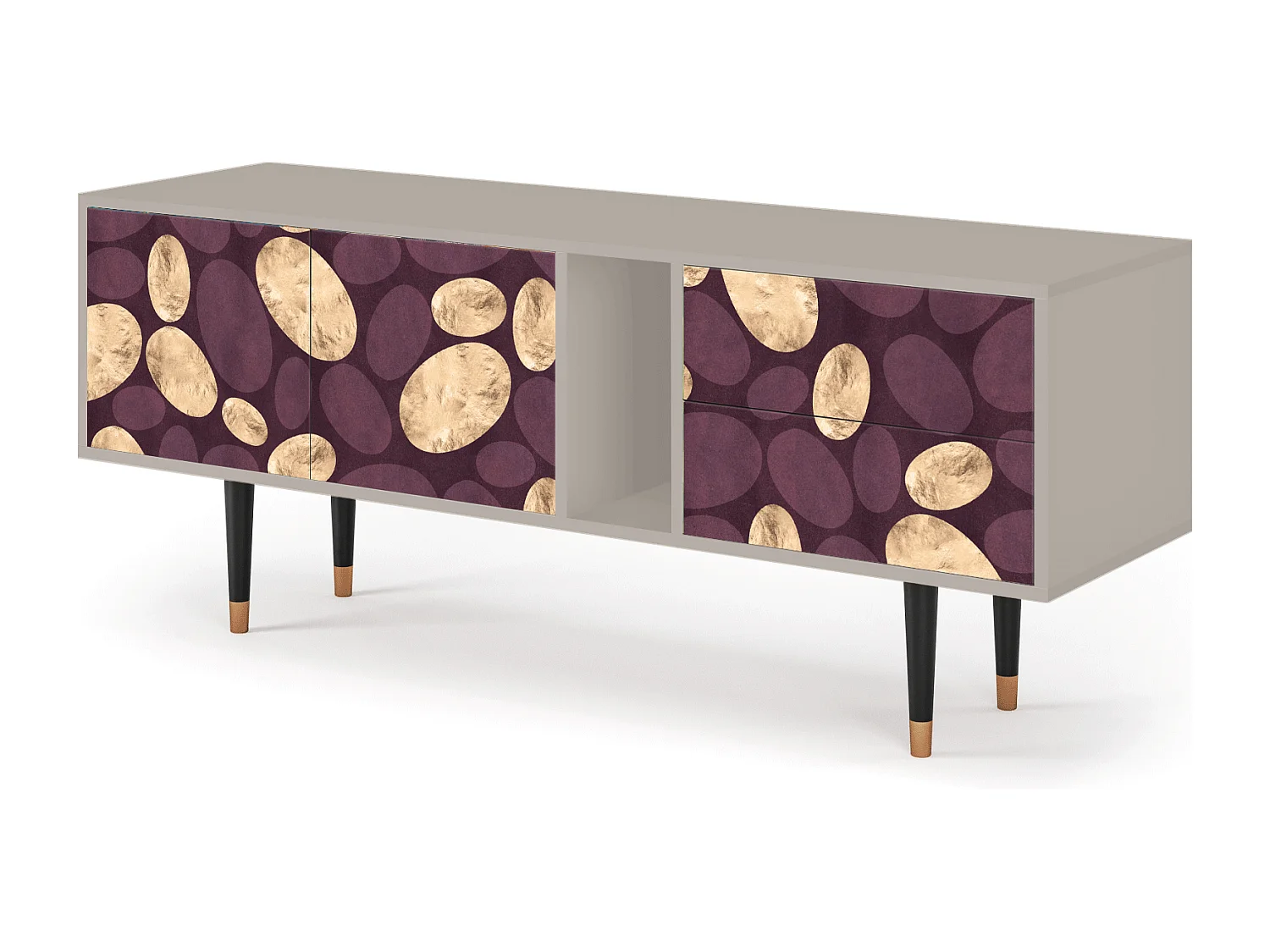 Szafka RTV - 170х69х48 cm - T1 - Fine Wine, Piaskowy