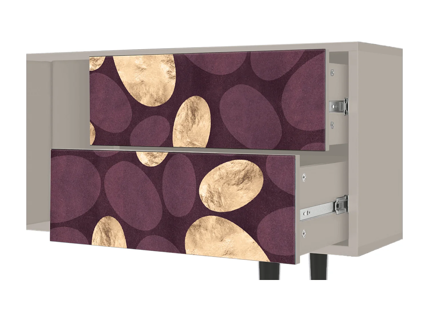 Szafka RTV - 170х69х48 cm - T1 - Fine Wine, Piaskowy