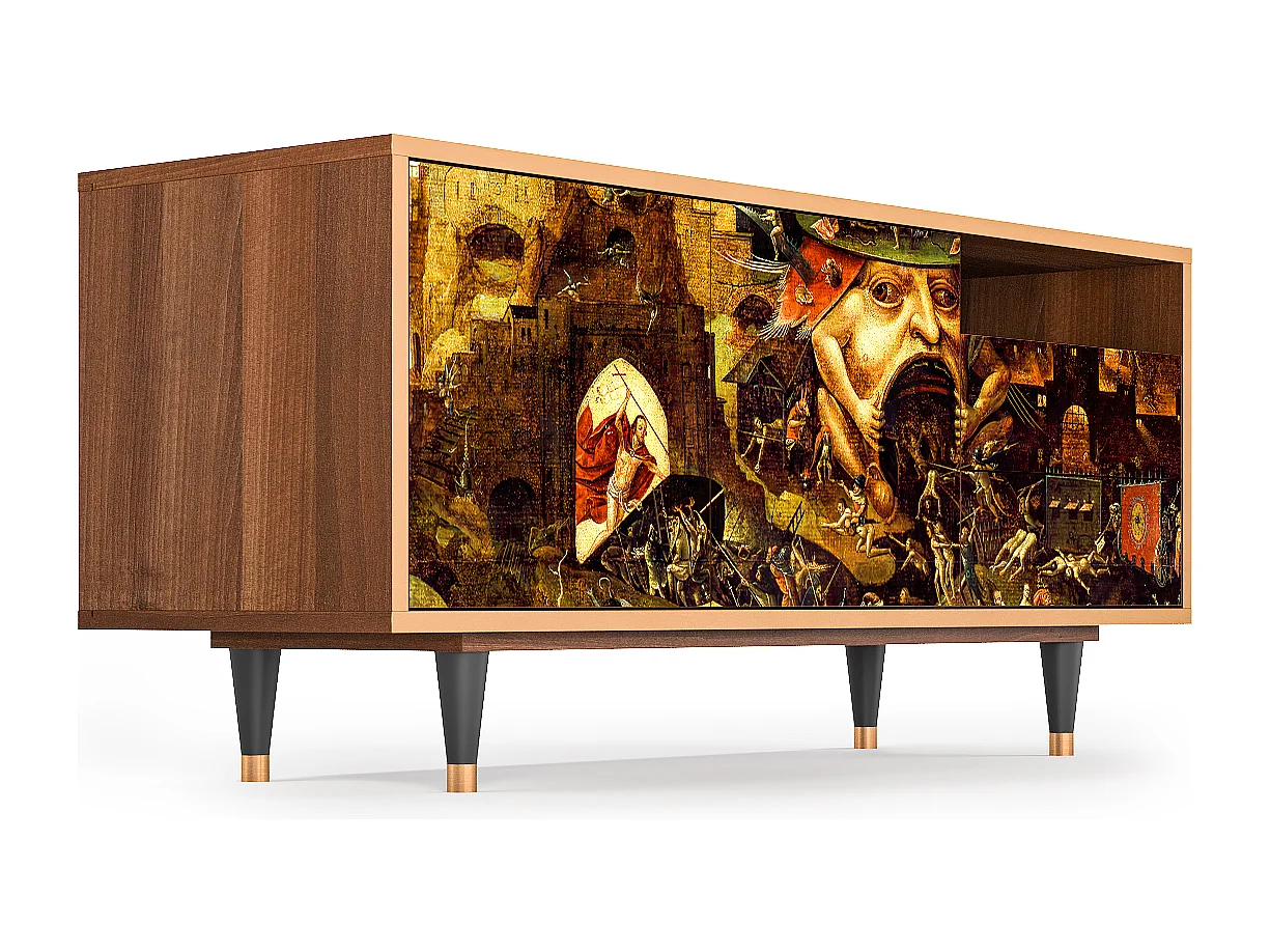 Mueble de TV - 125х56х41 cm - T7 - Christ in Limbo, Nogueira