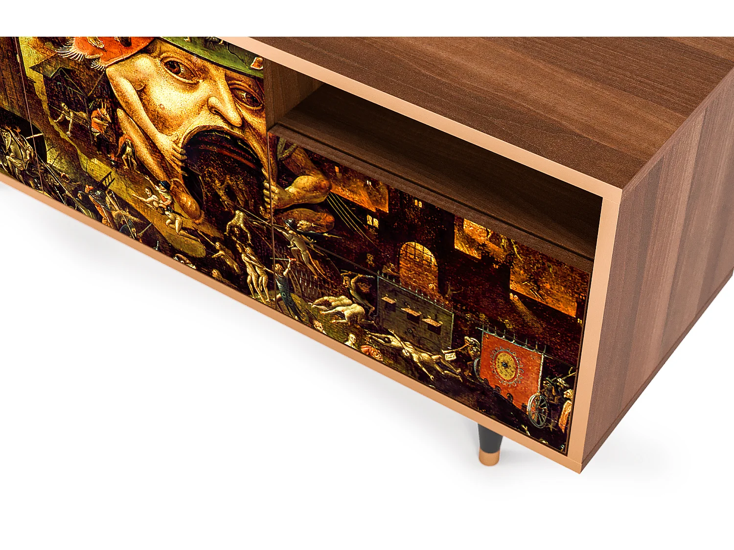 TV-meubel - 125х56х41 cm - T7 - Christ in Limbo, Walnoot